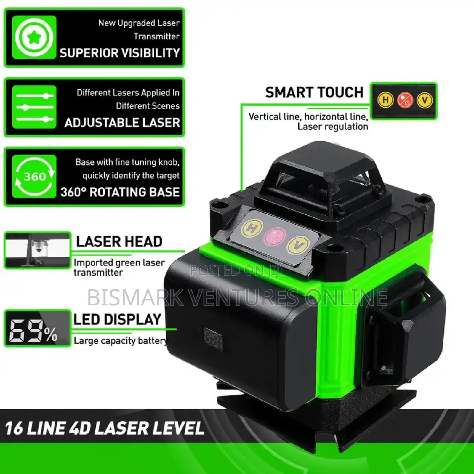 16 Lines 4D Laser Digital Level Green.