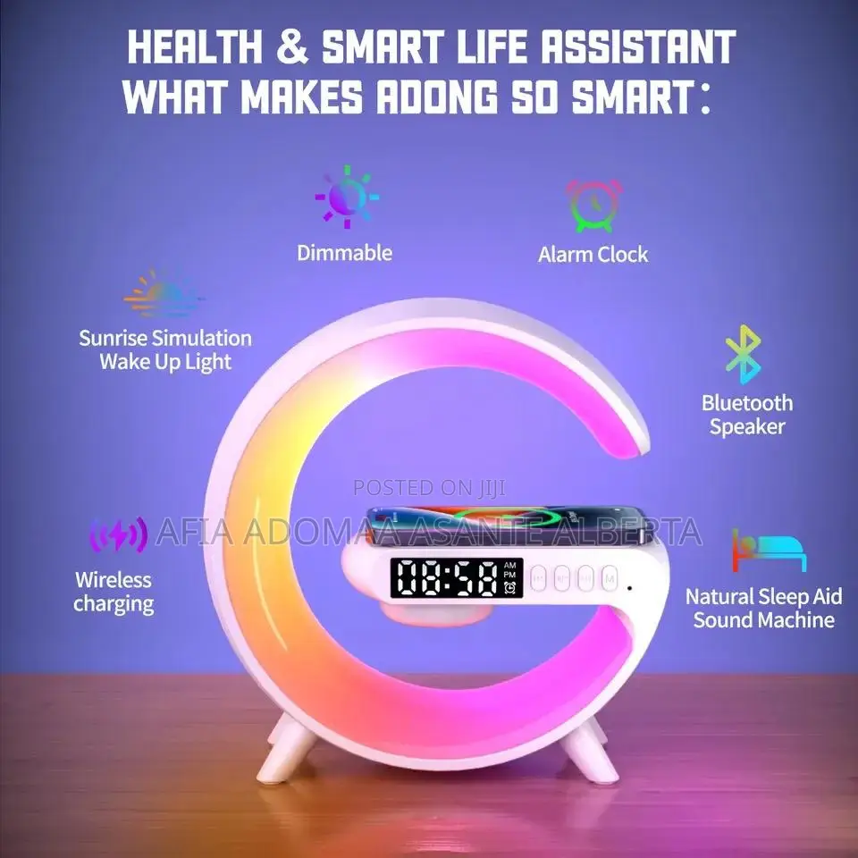 Wireless Fast Charger With Bluetooth Speaker,Smart Alarm