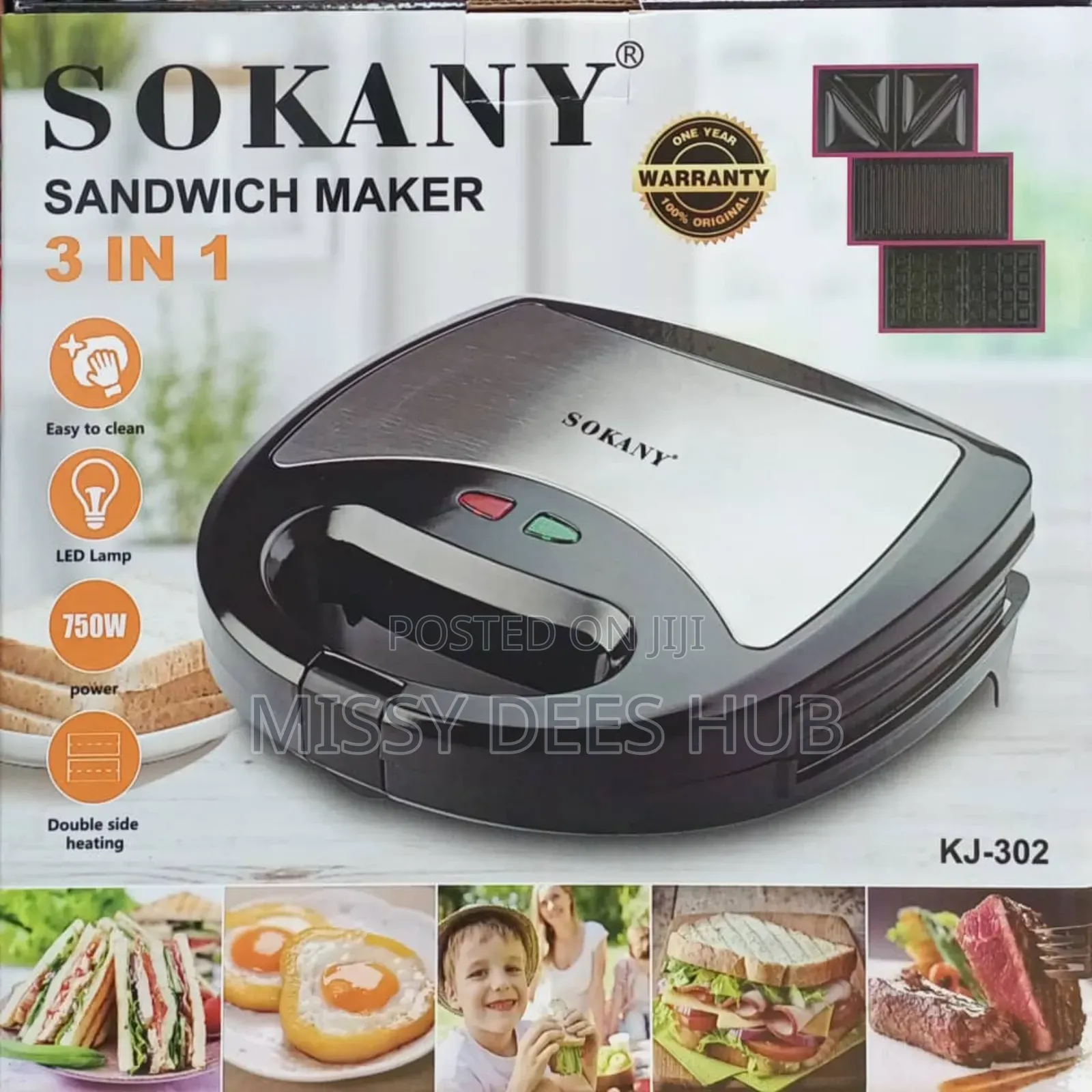 Sokany 3in1 Sandwich Maker
