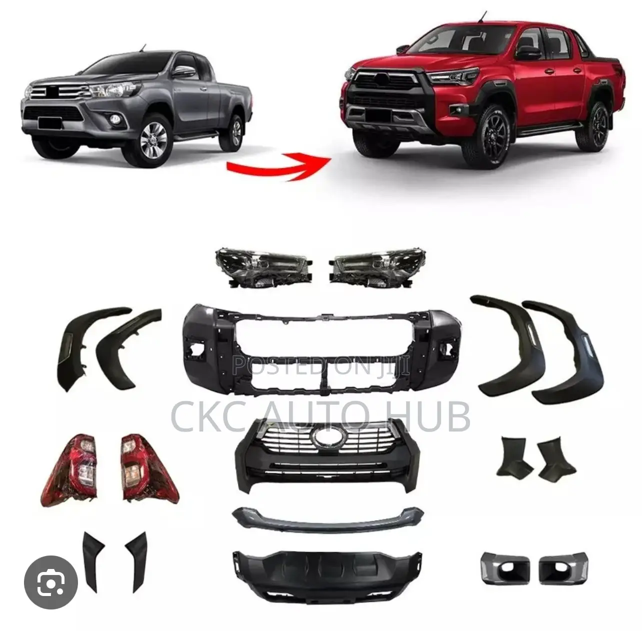Hilux 2016 to 2022 Upgrade With Headlight and Tail Lamps
