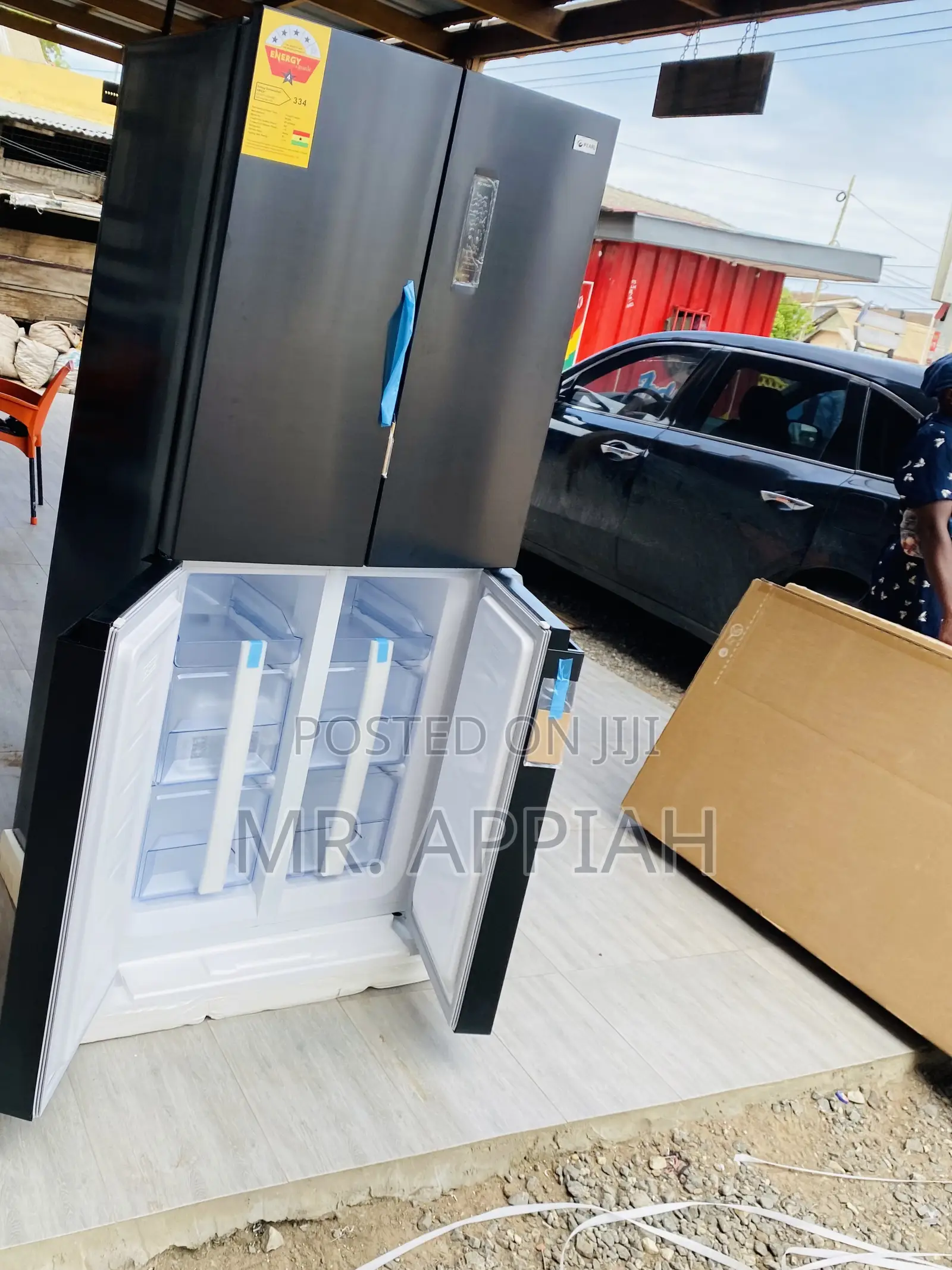 Elegantly Designed NascoPf 550bss Side by Side Fridge,Black