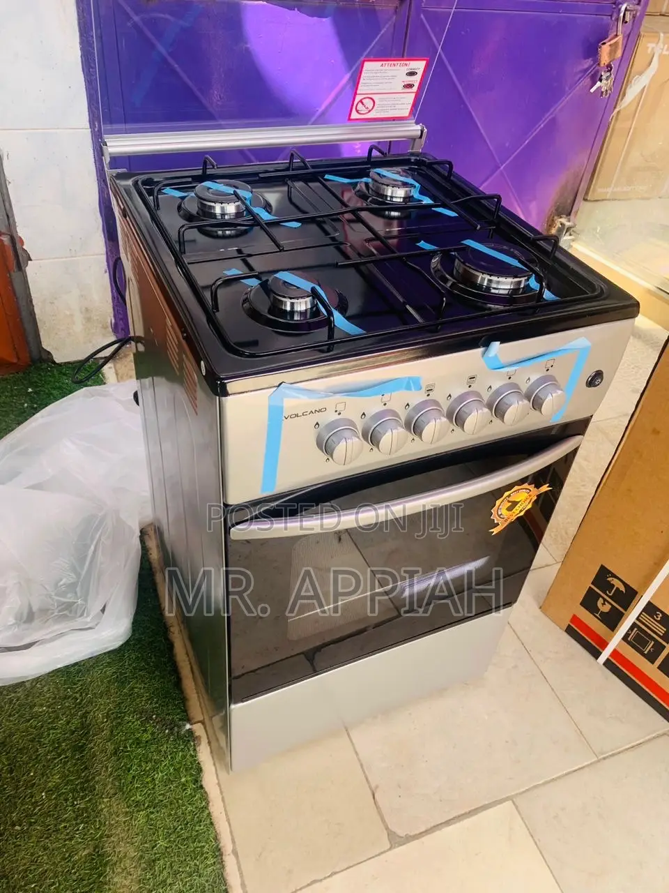 Elegantly Designed Volcano 50x50(Gray)4 Gas Cooker.