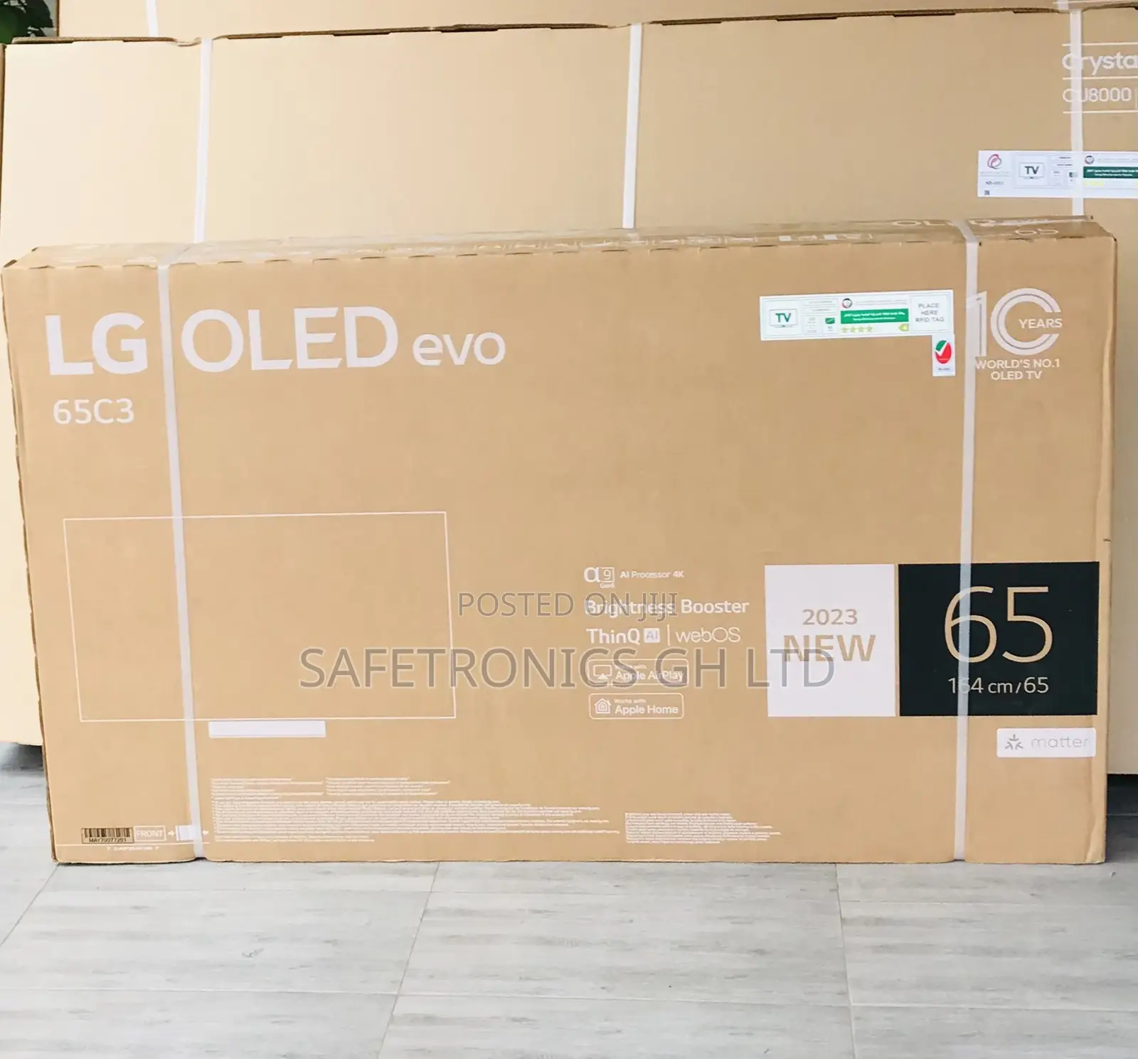 UHD Oled Smart 65C3 LG Crystal Glossy Television 