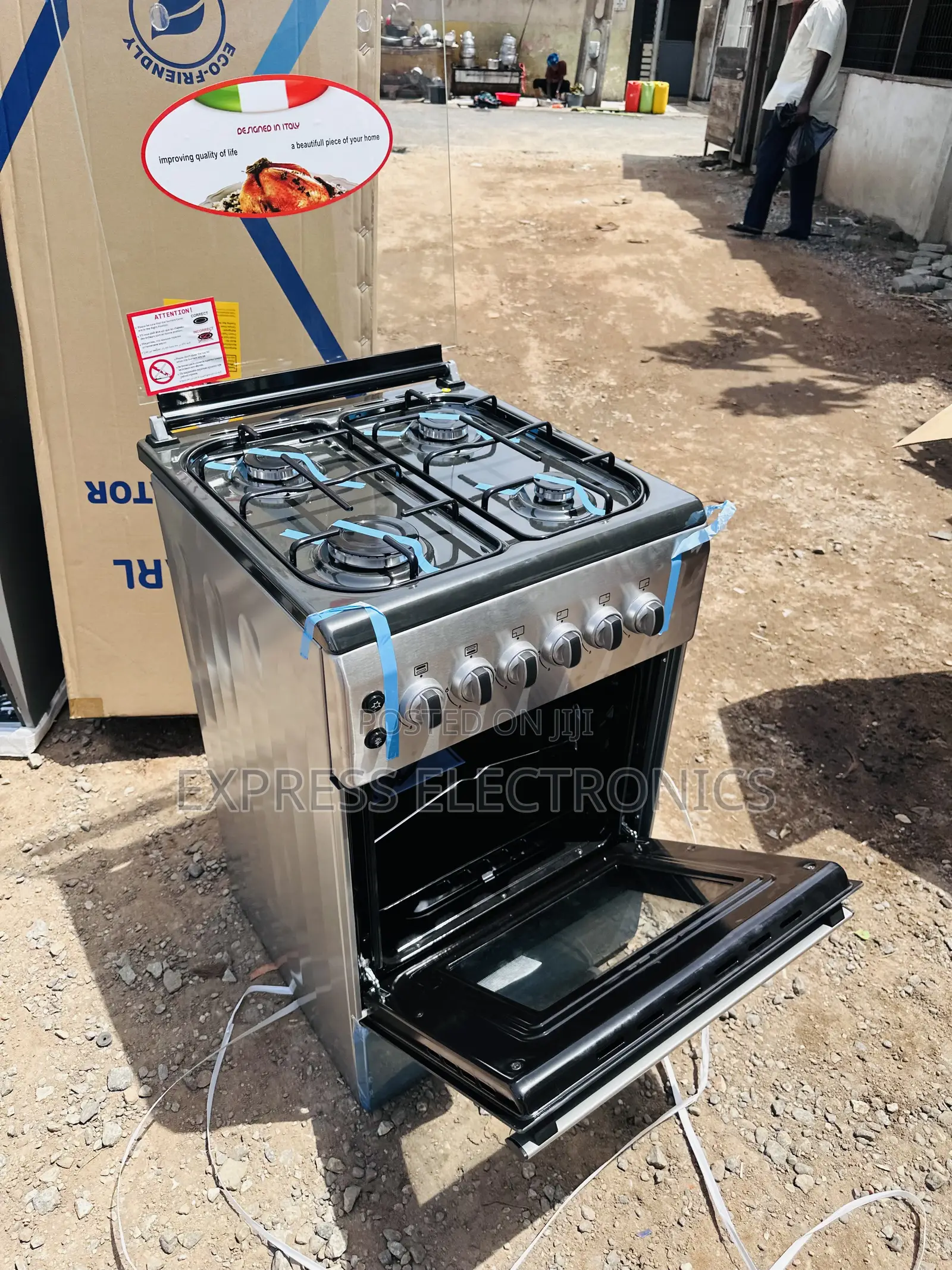 New Line 50/60 4burner Oven Grill Grey Freestanding