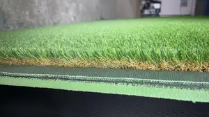 Brownish/Green Artificial Grass.