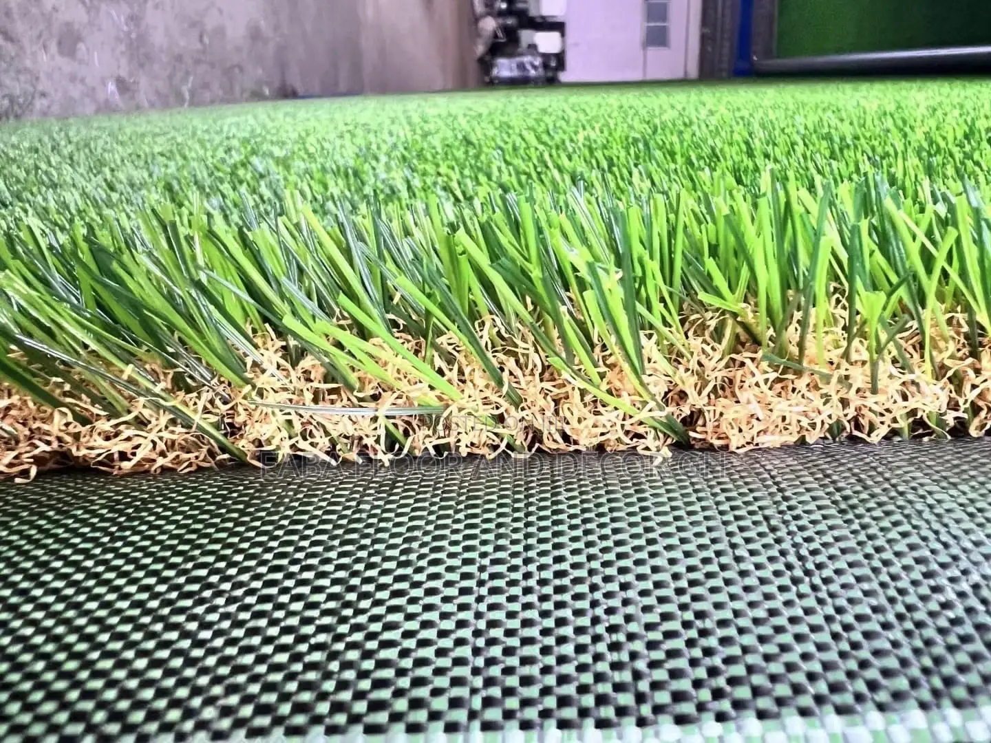 Brownish/Green Artificial Grass.