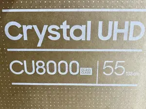 SAMSUNG 55" Crystal UHD CU8000
Ultra Slim, Solar Remote,