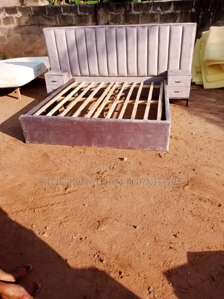 King Size Bed Frame and Side Drawer