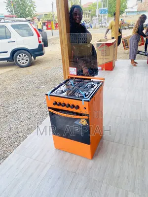 Quality Volcano 4 Gas Burner With and Oven(50x50)Orange.