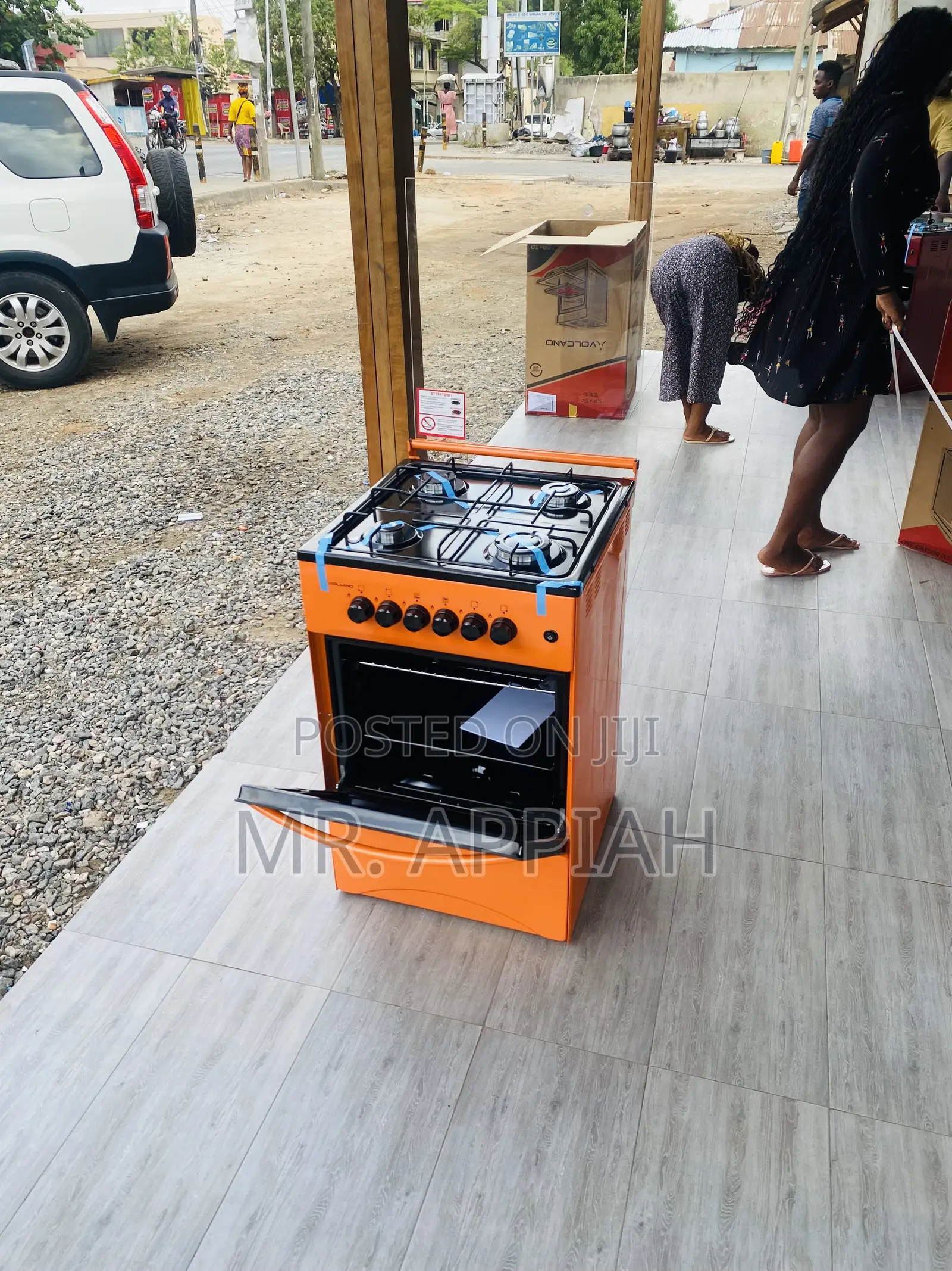 Affordable Volcano 50x50 Gas Oven 4 Burner(Orange).