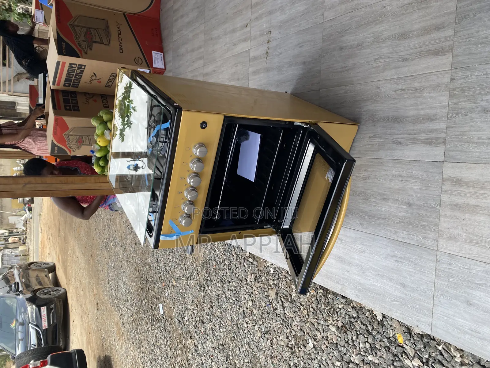 Elegantly Designed Volcano 50x50 Gas Oven 4 Burner(Gold)
