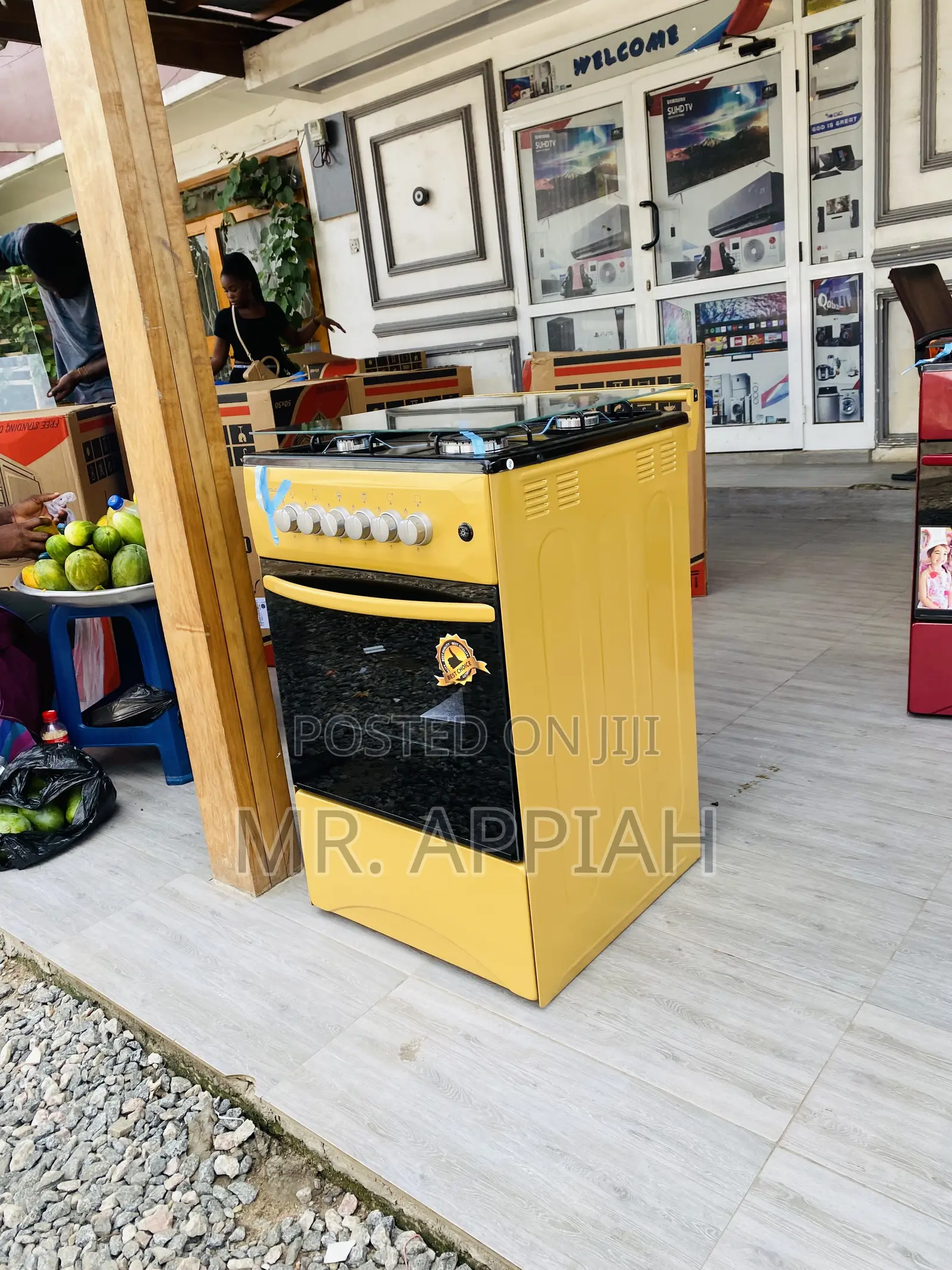 Authentic Volcano 50x50(Gold)4 Gas Cooker With Oven.