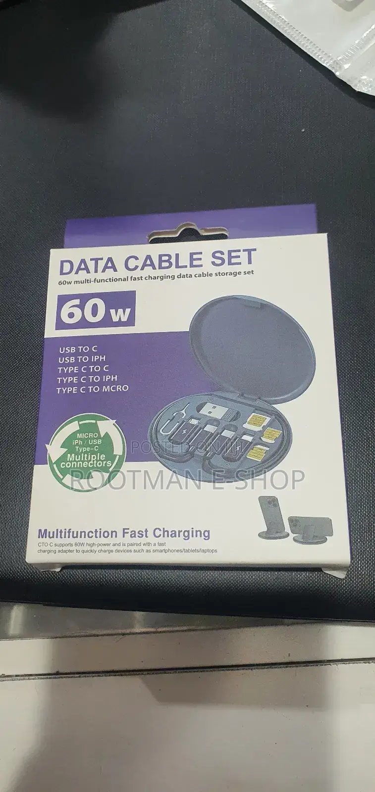 60w Fast Charging Cable Storage Box Mobile Phone Holder