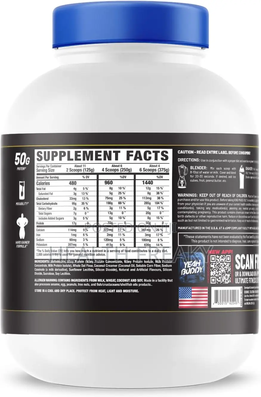 King Mass Gainer Protein Muscle Builder Weight Gainer