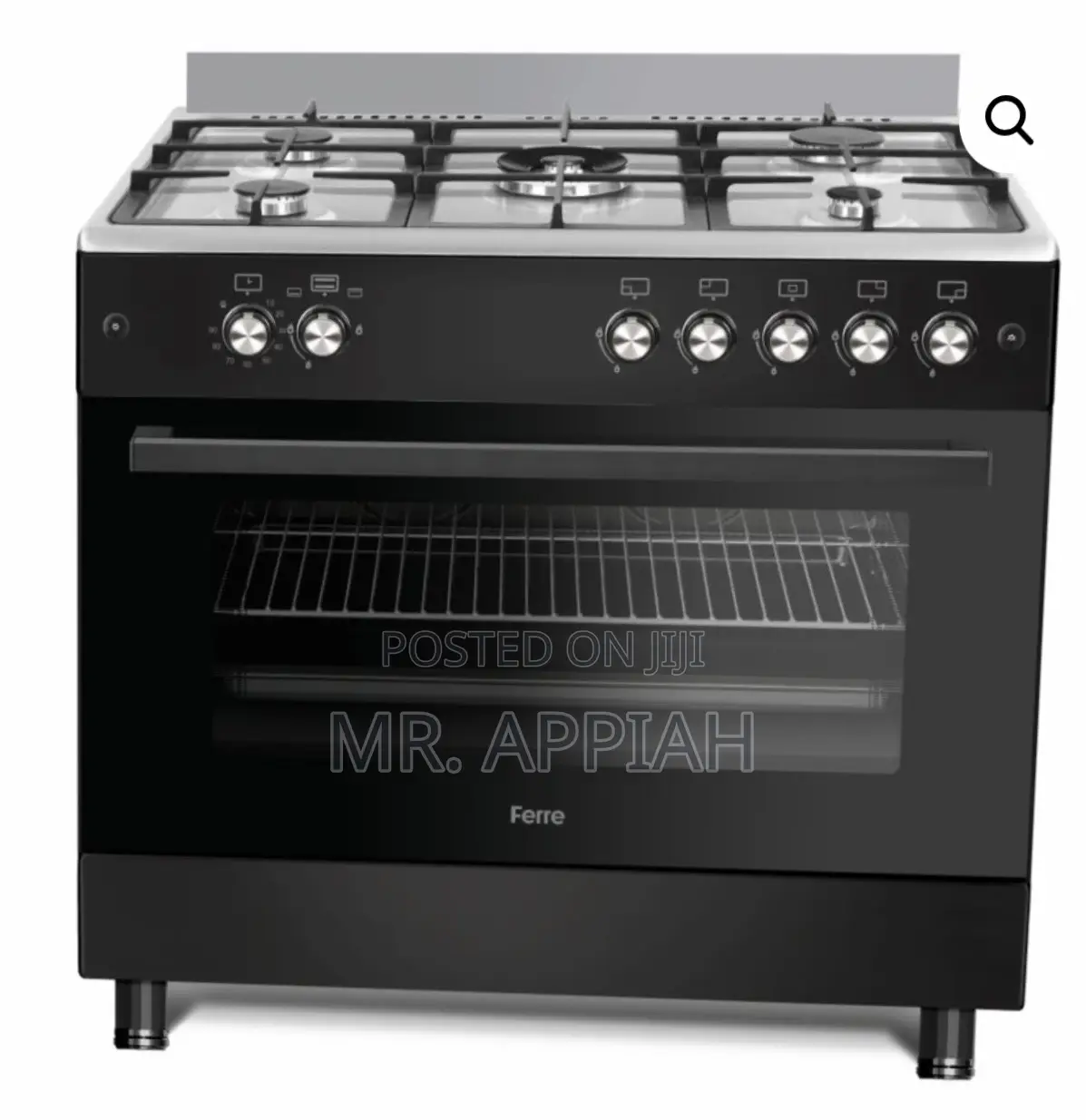 Shop Ferre 60x90 Ions 5 Gas With Oven and Grill(Black).