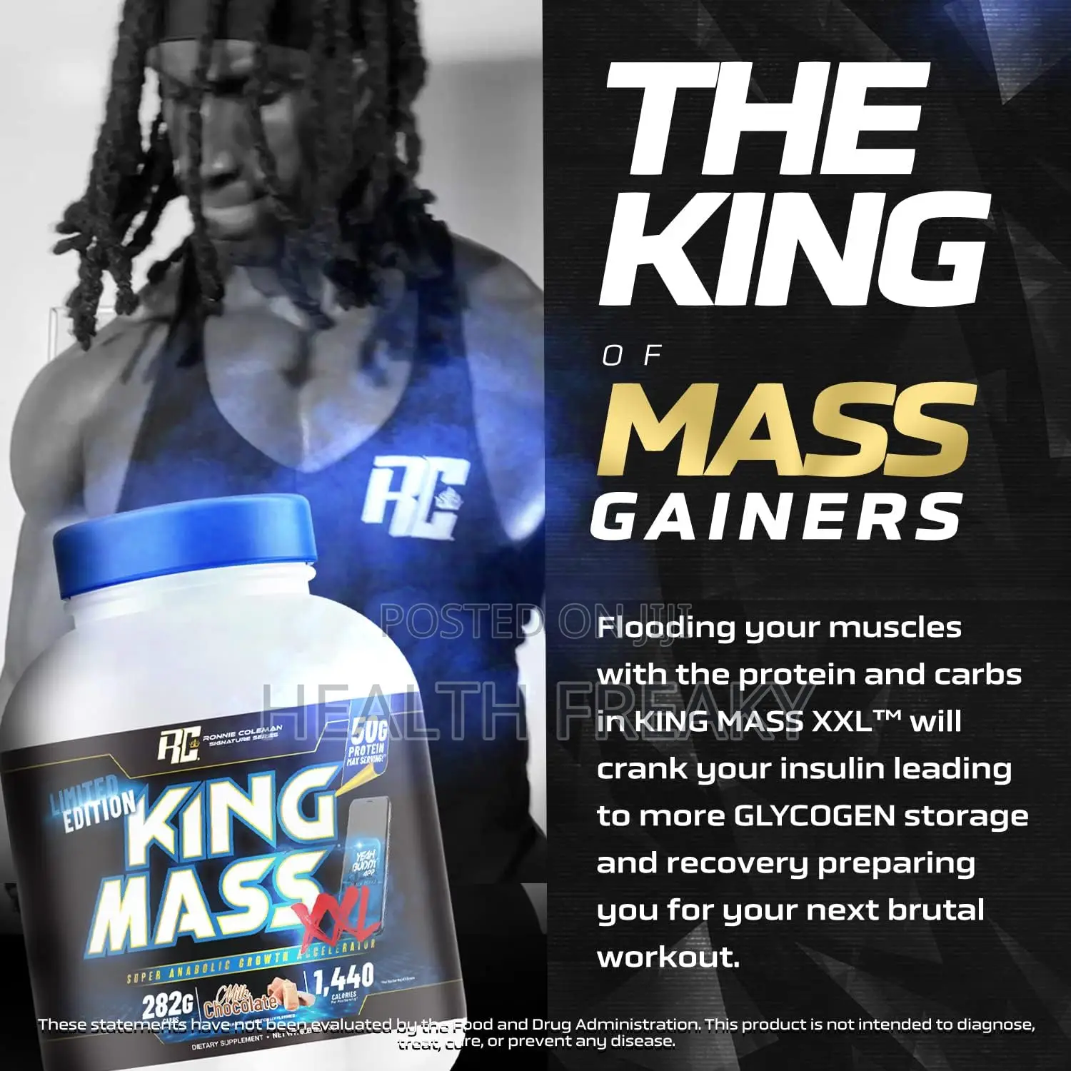 King Mass Gainer Protein Muscle Builder Weight Gainer