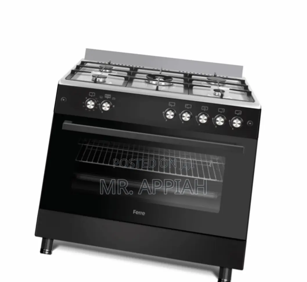 Classic Design Ferre 60x90 Ions 5 GasCooker With Oven,Black