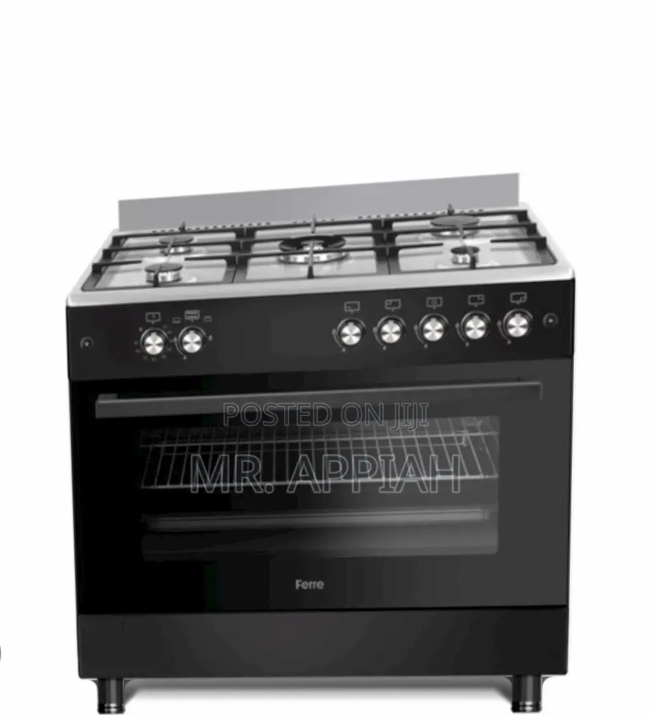 Affordable Ferre 60x90 Ions 5 Gas Burner With Oven(Black).