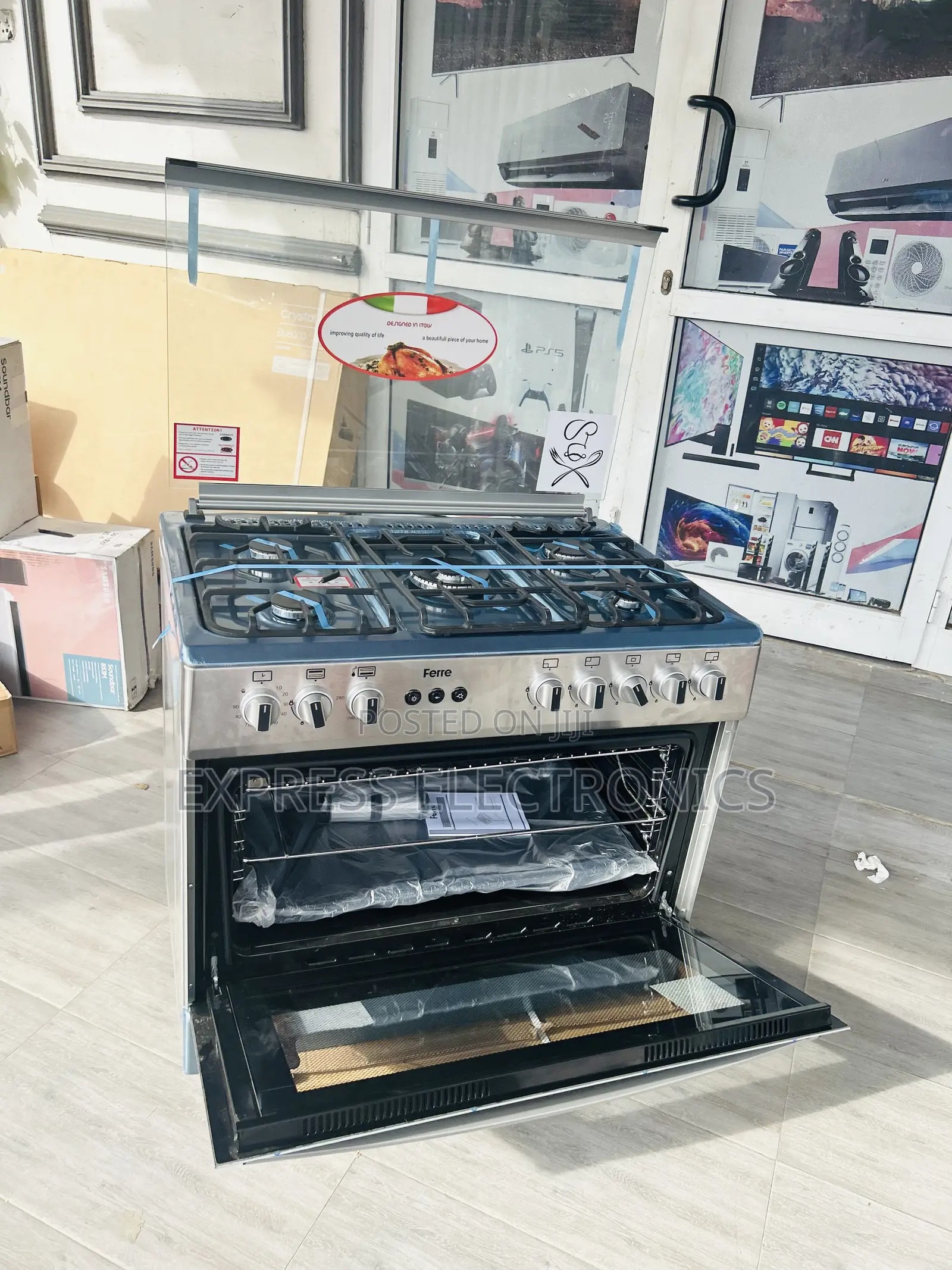 Furnace 5burner Freestanding Gas Cooker 60/90 Oven Ignition