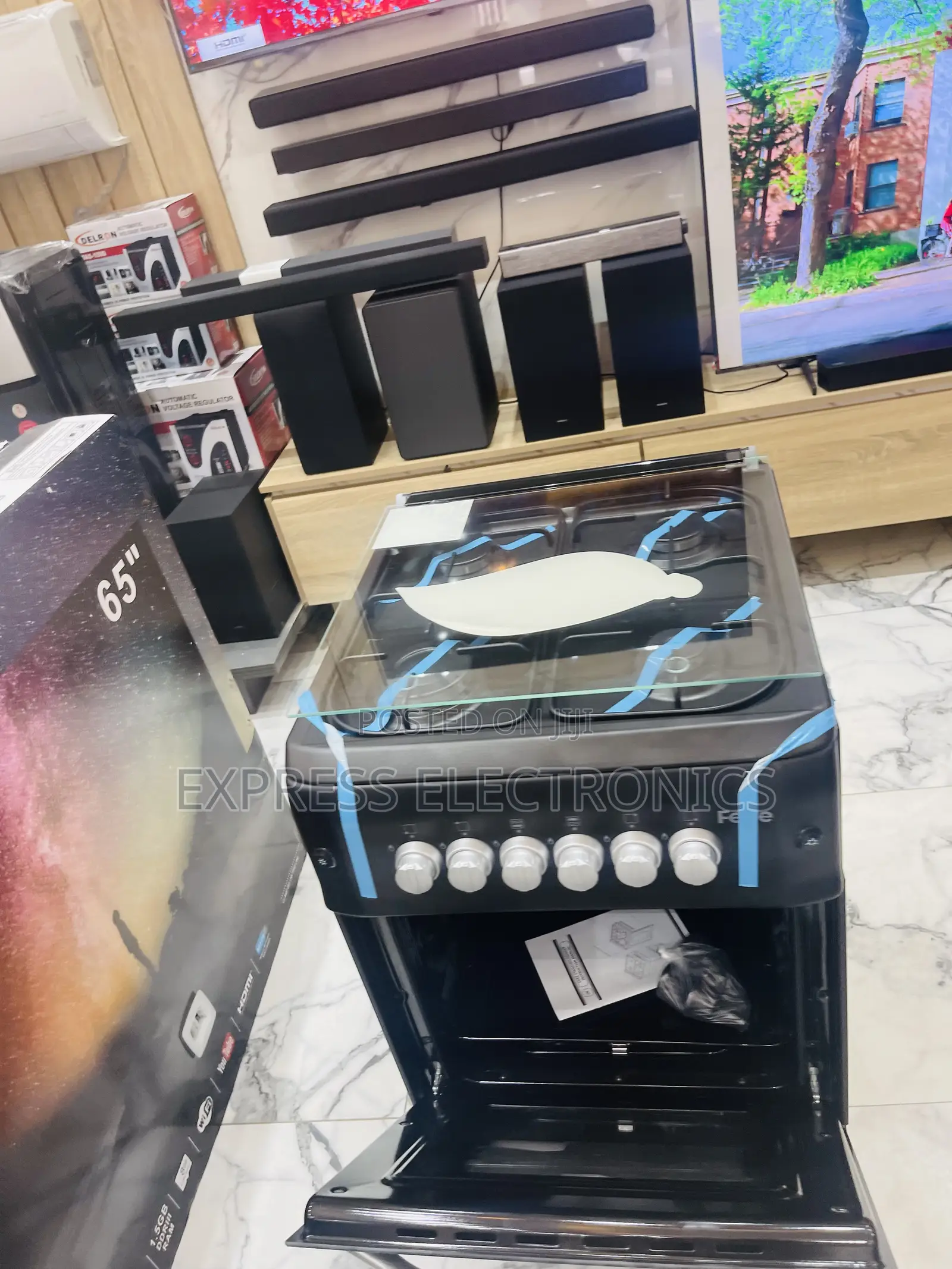 4burner Oven Black 50/50 Volcano Best and Classic