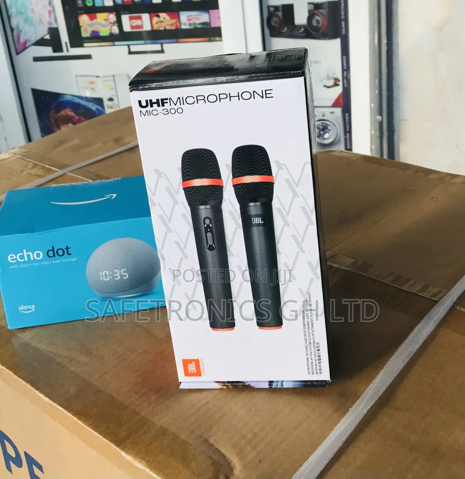 Original Black JBL 2 Set UHF Mic Bluetooth  Microphone 