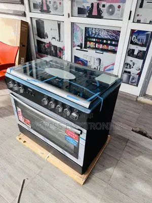 5burner Black Furnace Freestanding Gas Cooker Oven 60/90