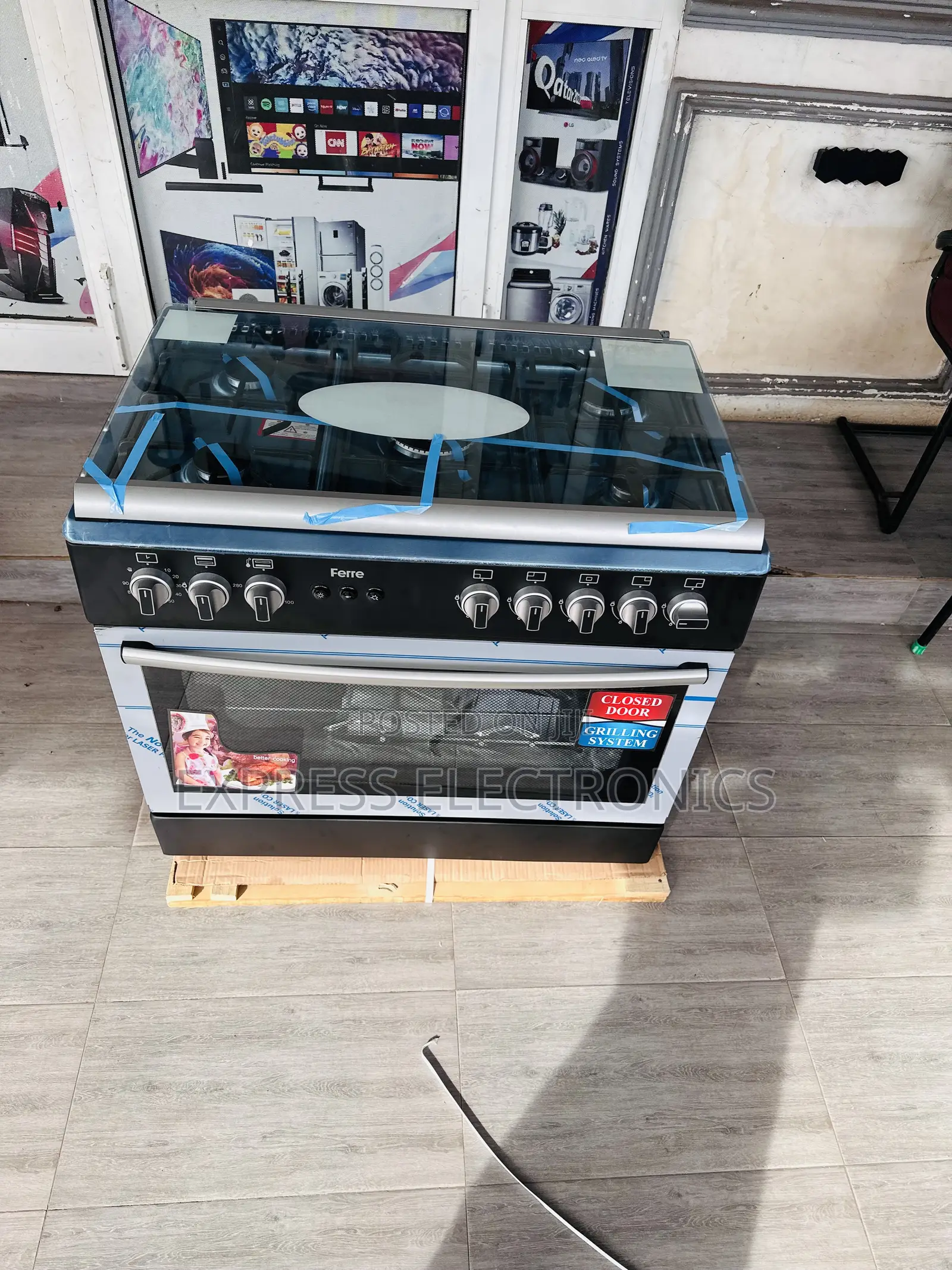 Multi Functional Gas Cooker Oven 5burner 60/90