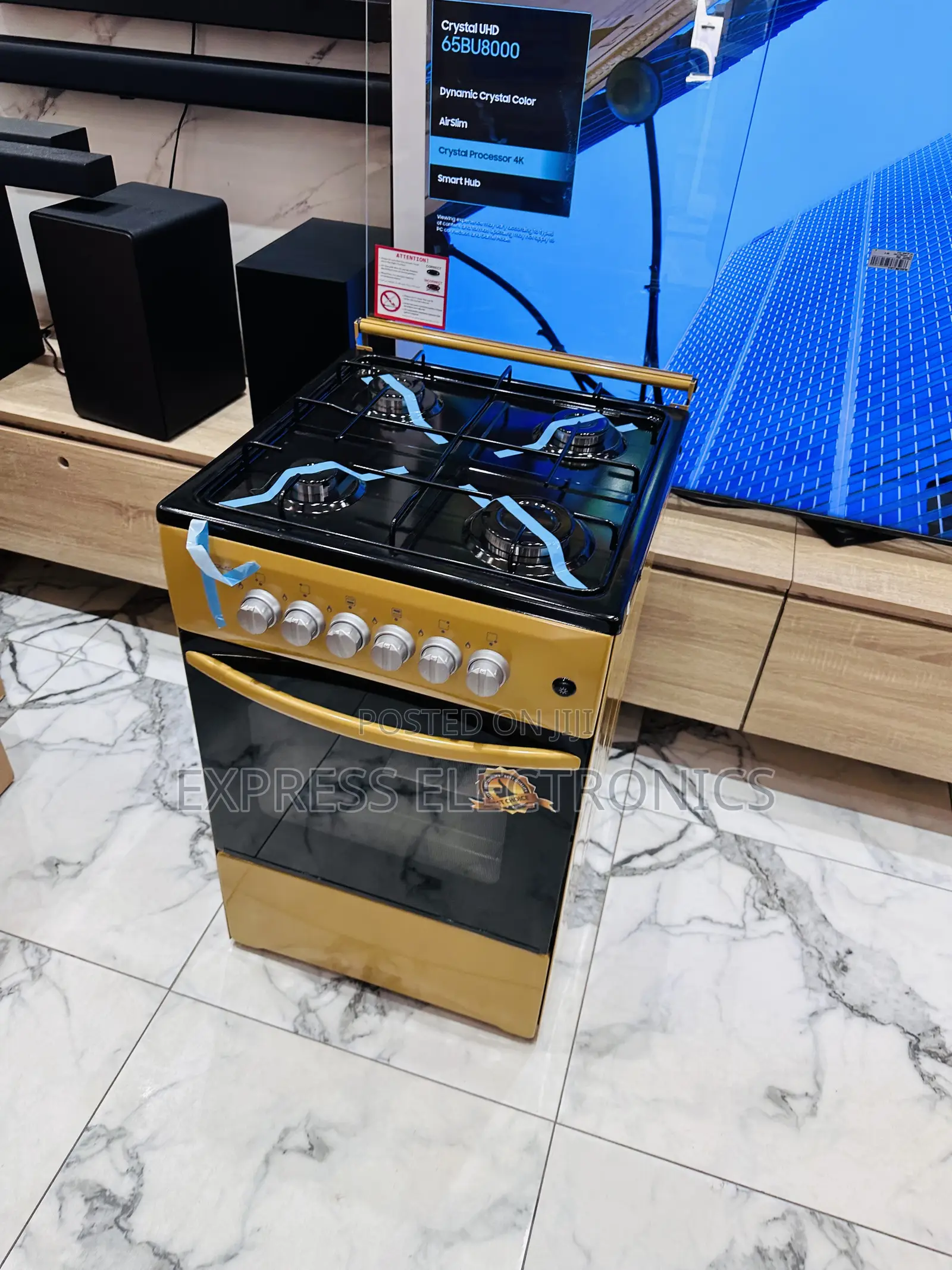 Gold —-4burner 50/50— Gas Cooker Oven Volcano