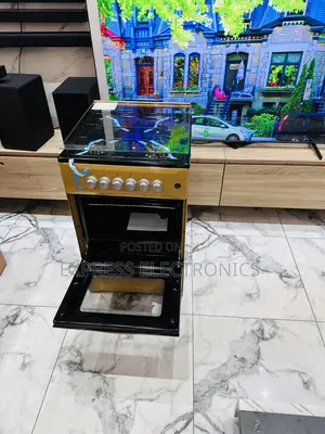 Sleek Gold Color Gas Cooker Oven 4burner 50/50