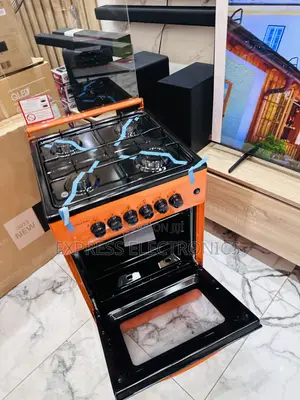 Multi Functional Orange Volcano 4burner Oven 50/50