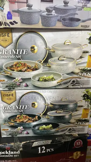 Granite Casserole Set 9cs Cookware