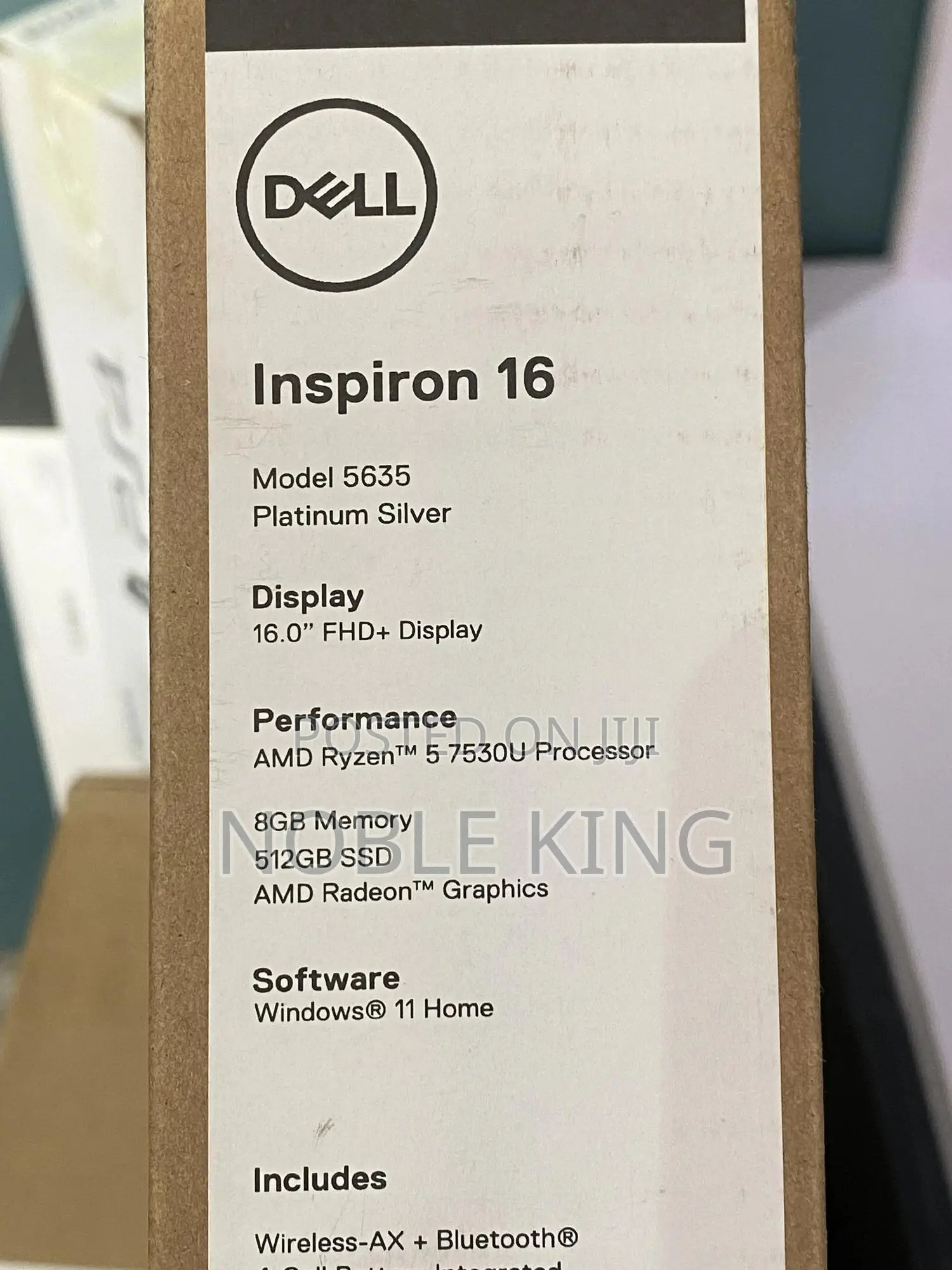 New Laptop Dell Inspiron 16 5620 8GB AMD Ryzen 5 SSD 512GB