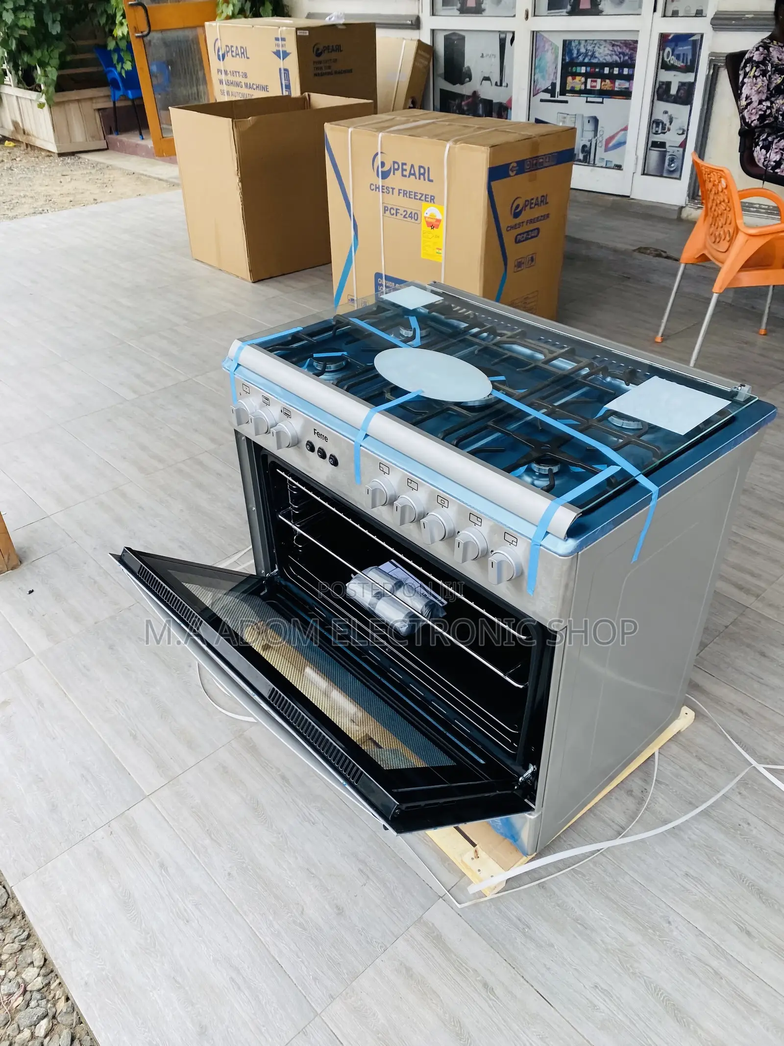 Well Design Ferre 60x90 5 Ions Gas Burner With Oven(Gray).