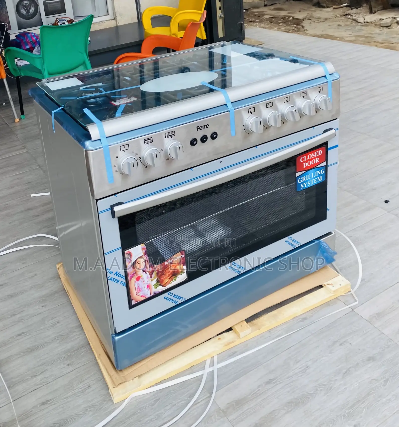 Fresh in Box Ferre 60x90 Ions 5 Gas Cooker(Gray).
