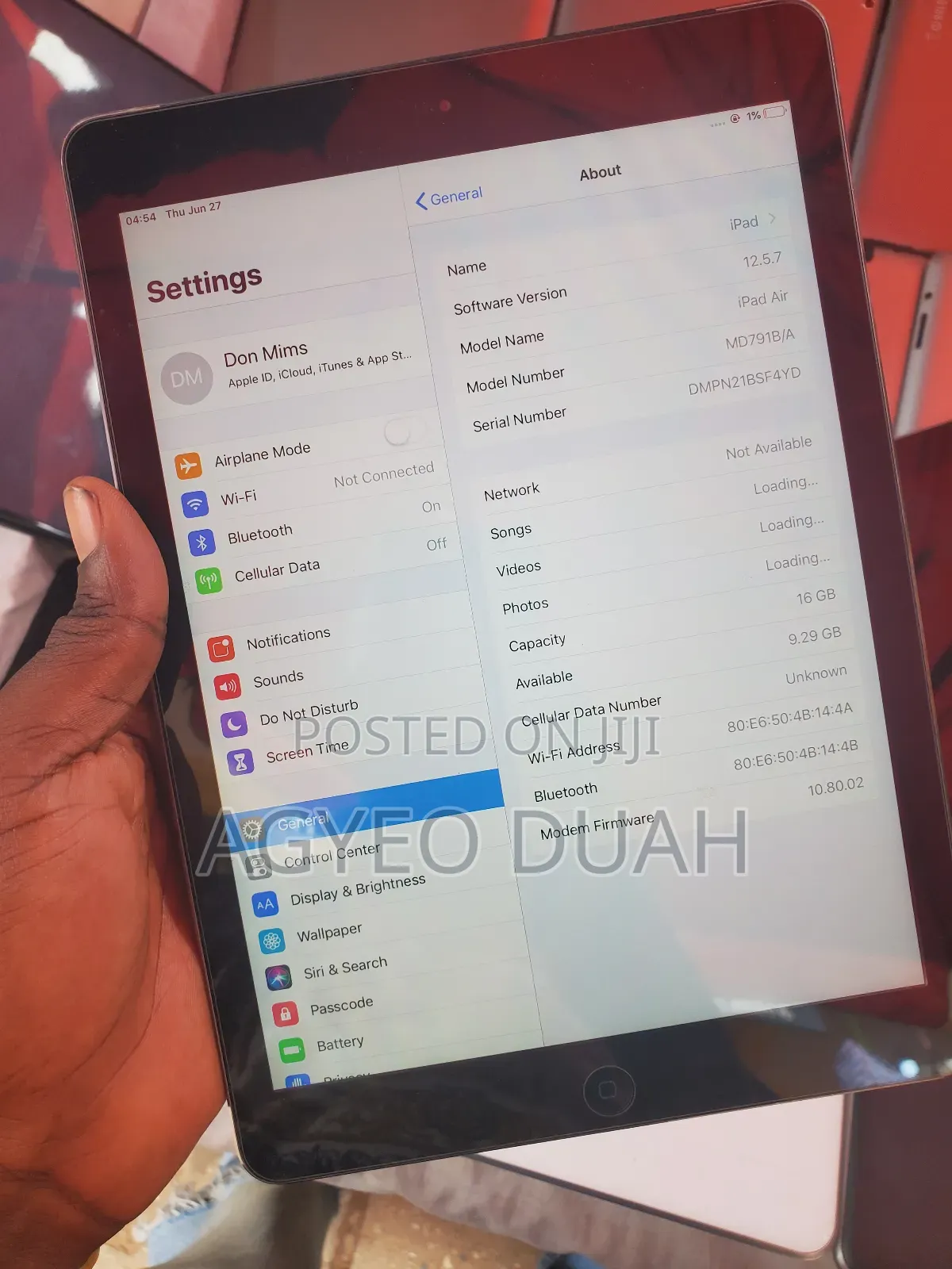 Apple iPad Air 16 GB Silver