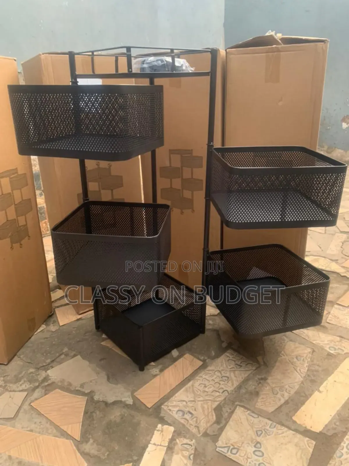 5 Tier Multipurpose Rotating Storage Rack/ Trolley