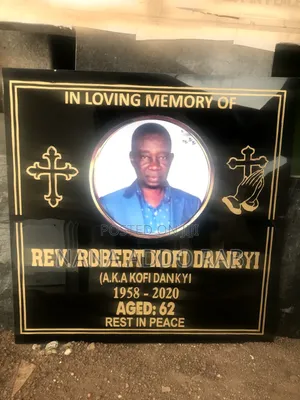 Cemetary Plaque Name and Title Plus Original Picture