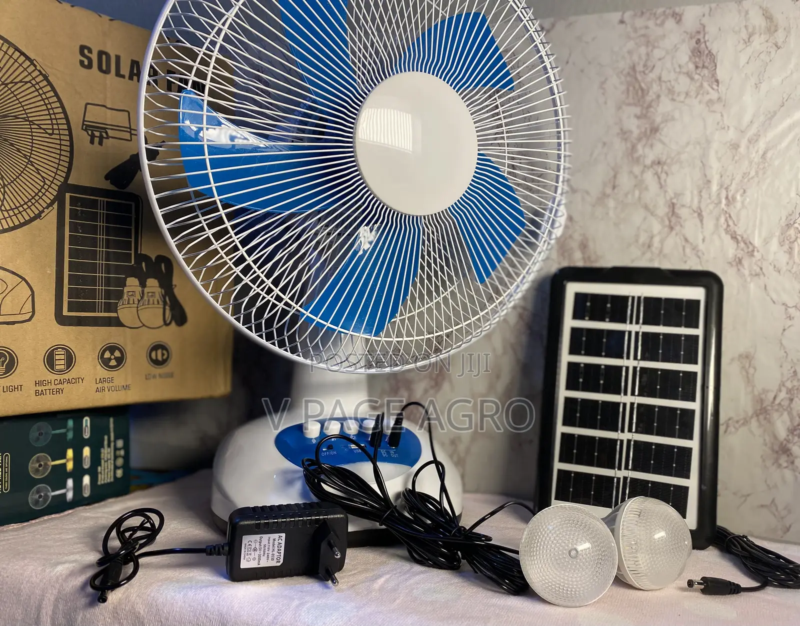 Rechargeable Solar Fan