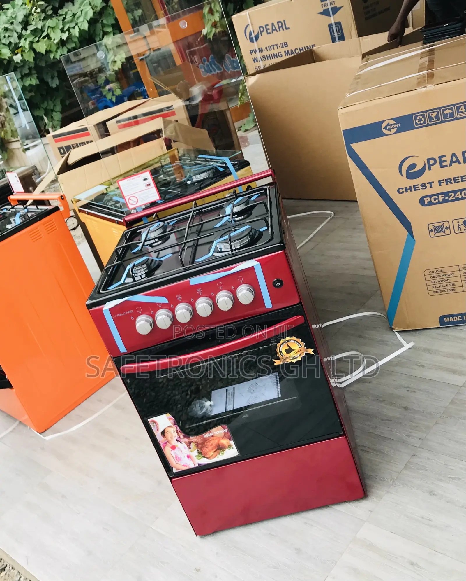 Available Red 4 Gas Oven With Grill Volcano 50by50 Cooker 