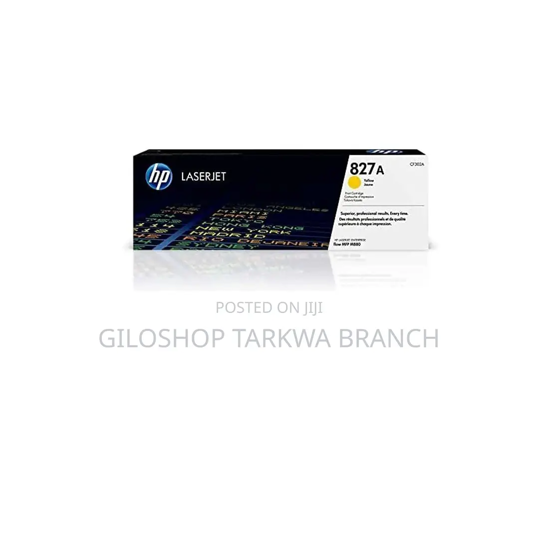 HP 827A Yellow Original Laserjet Toner Cartridge, CF302A