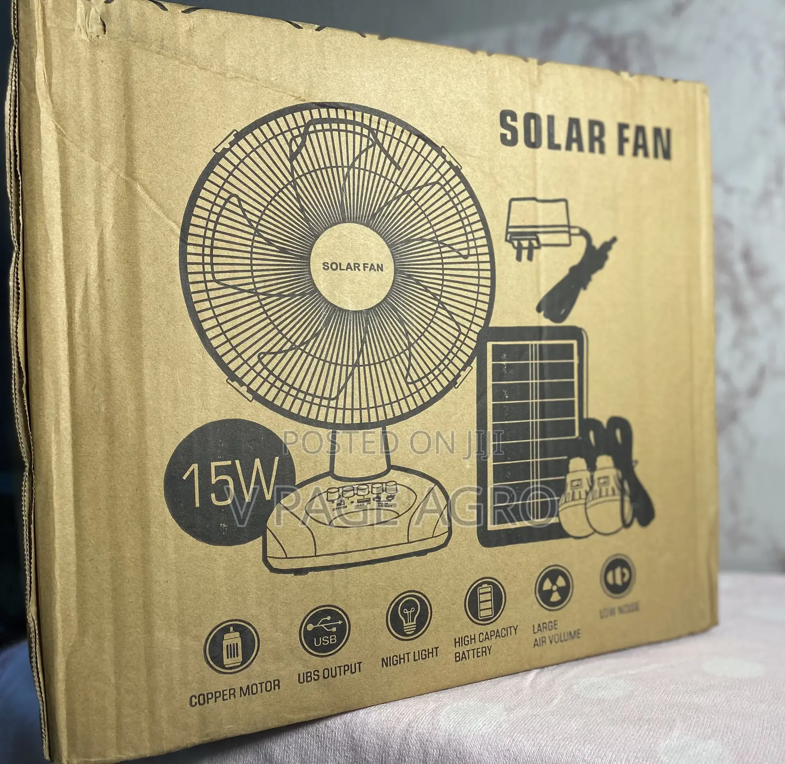 Rechargeable Solar Fan