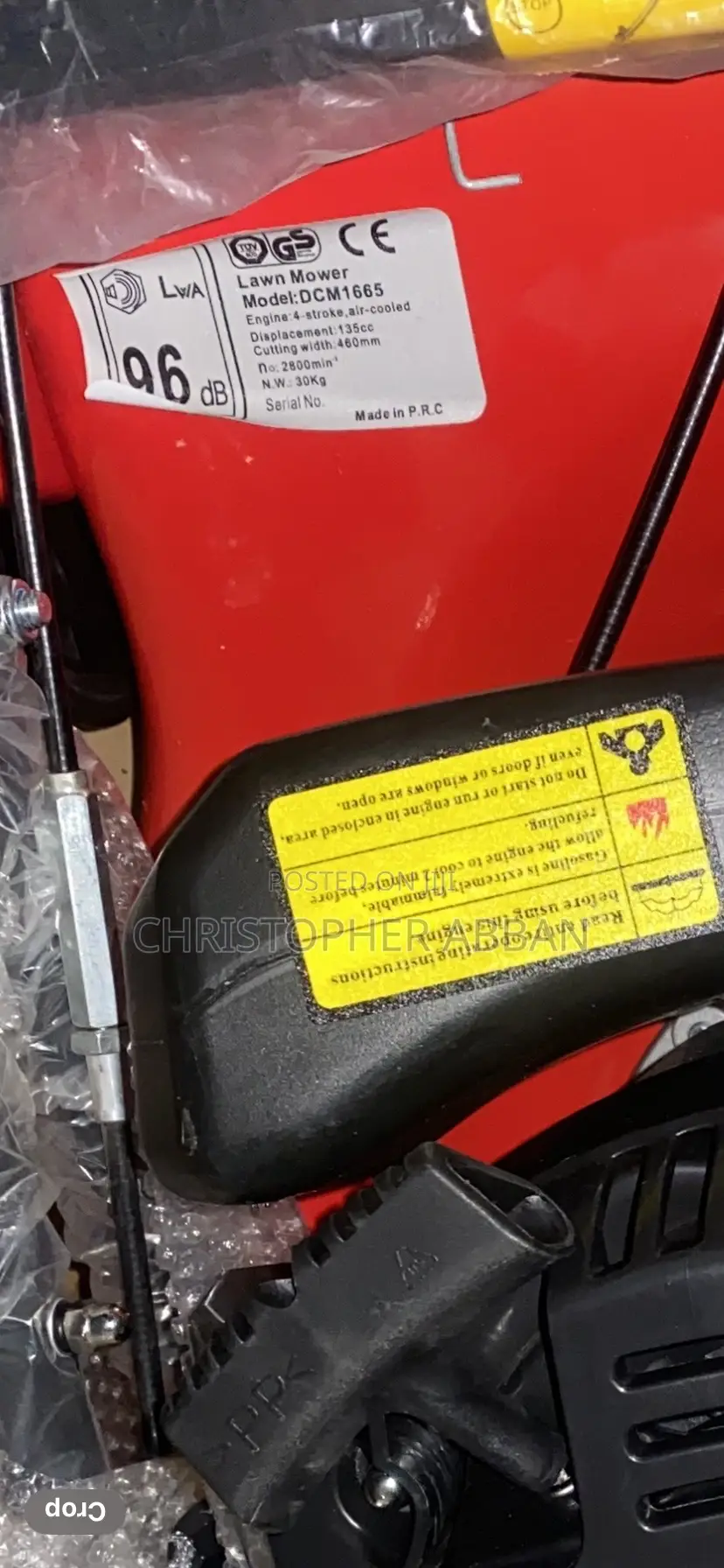 135cc 4 Stroke Lawn Mower