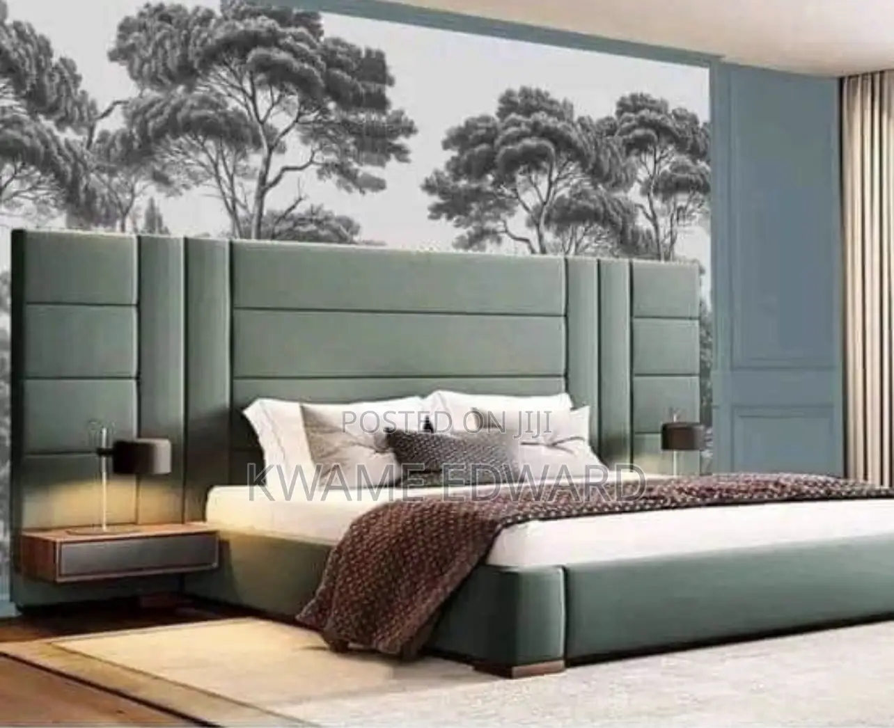 King Size Bed With Two Sides Drawer