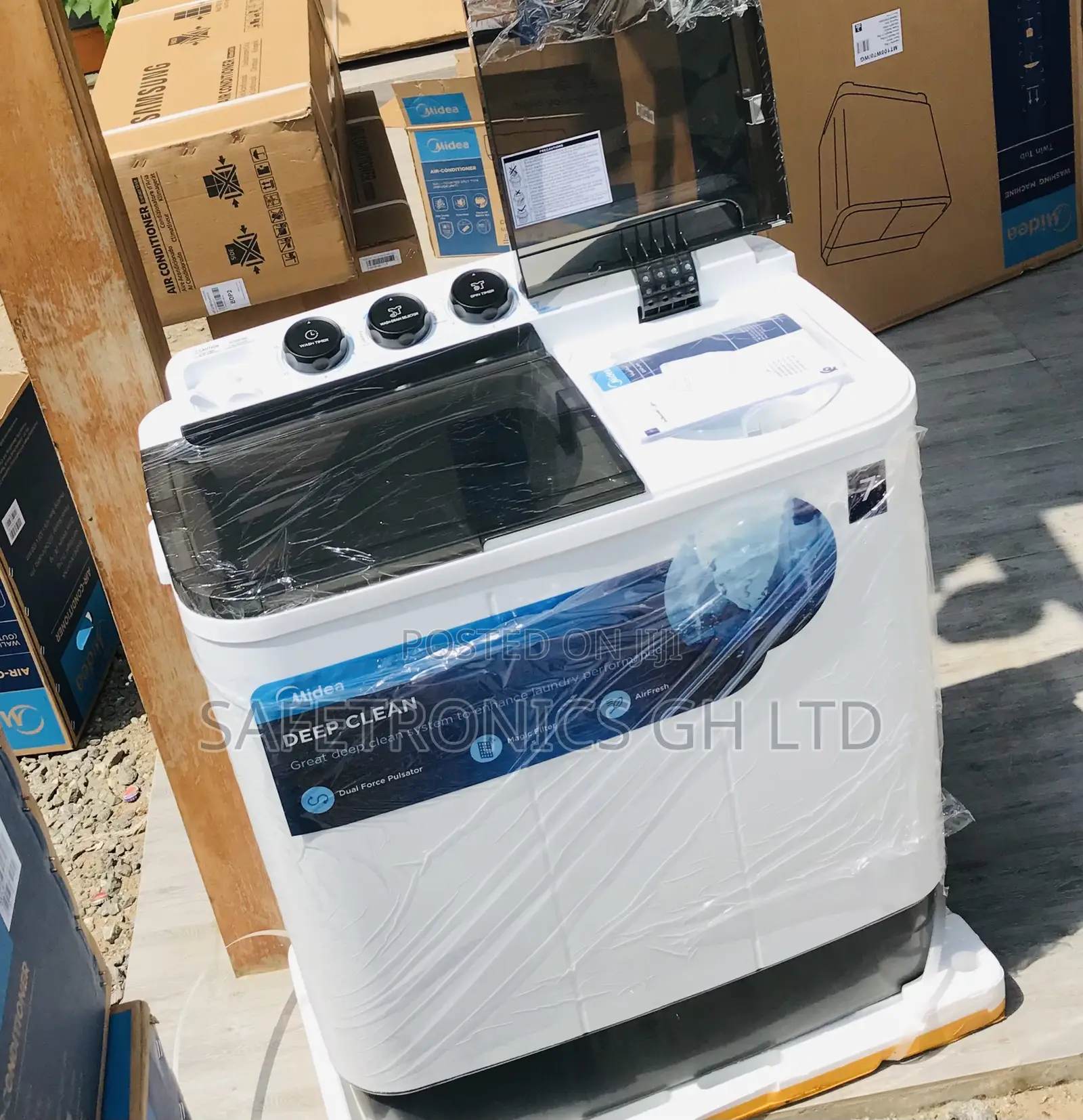 Sealed 7kg Topload Washingmachine Semiautomatic Midea 
