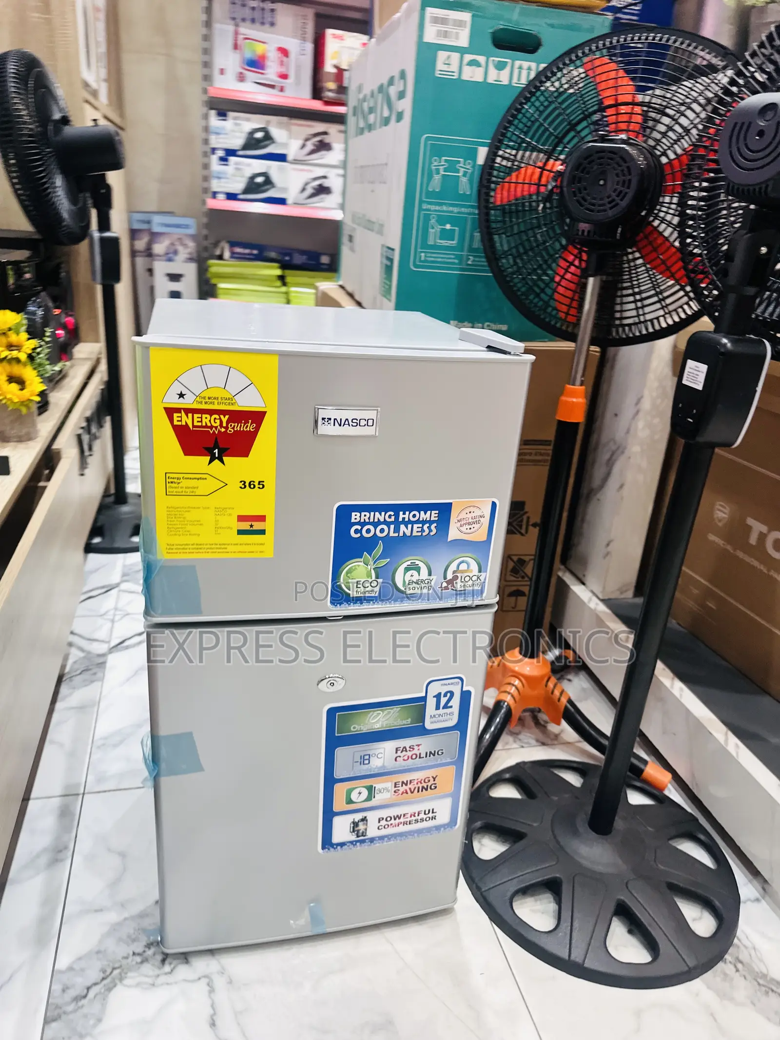 Nasd2-120fl Double Door Fridge Nasco Grey Color 