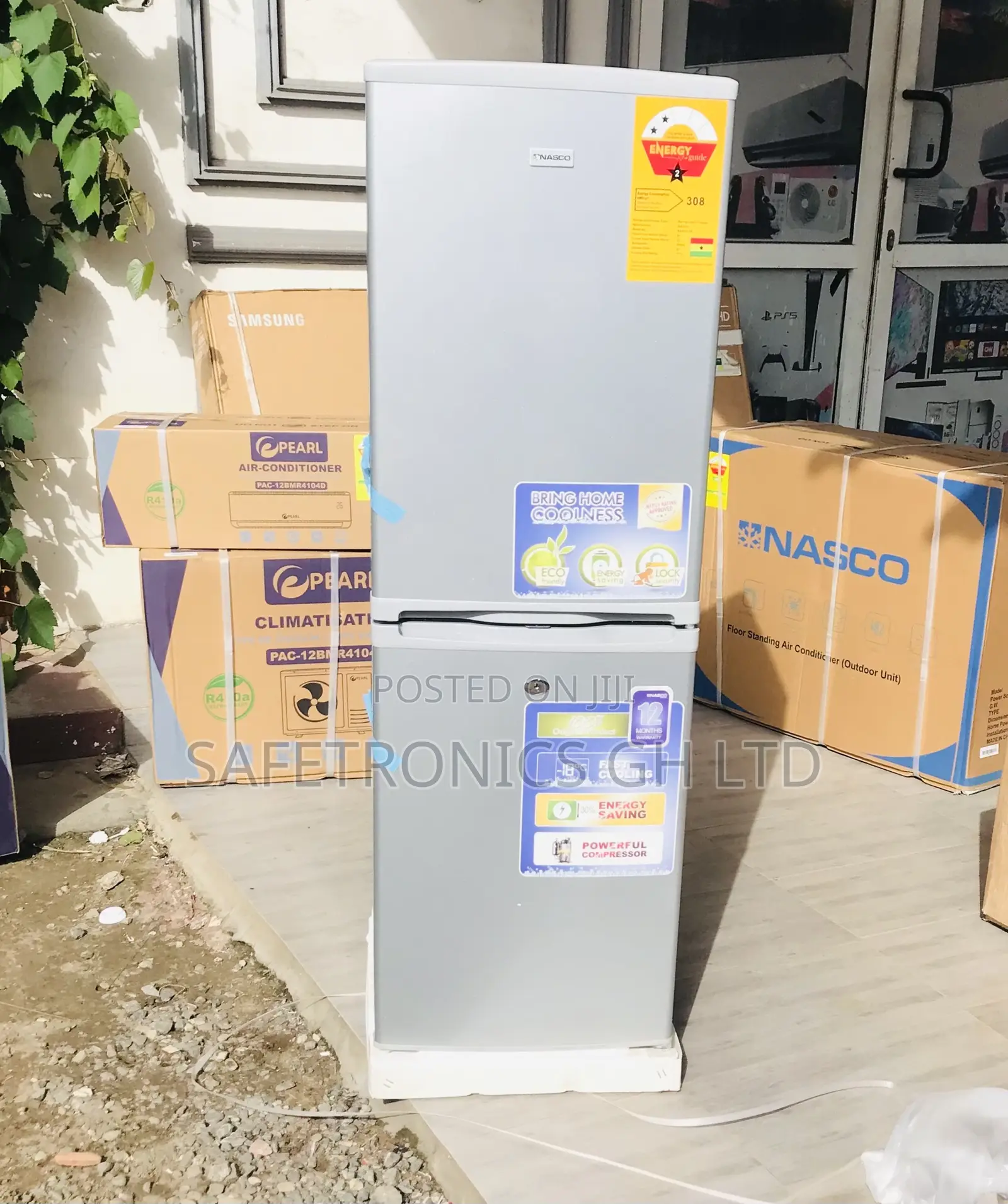 Boxed Nasd2-20fl Doubledoor Gray Bottomfreezer Nasco Fridge