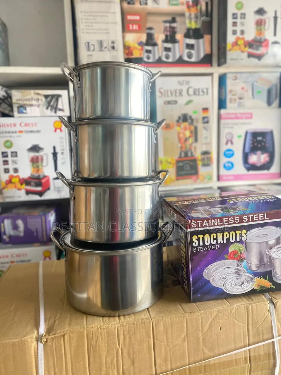 Stainless Steel 4 Set Cooking Pot