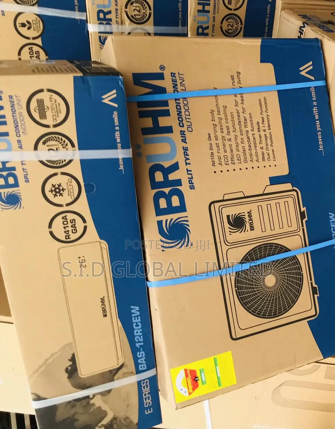 Opt New Bruhm 1.5hp Inverter Split AC BAS-12ICXW