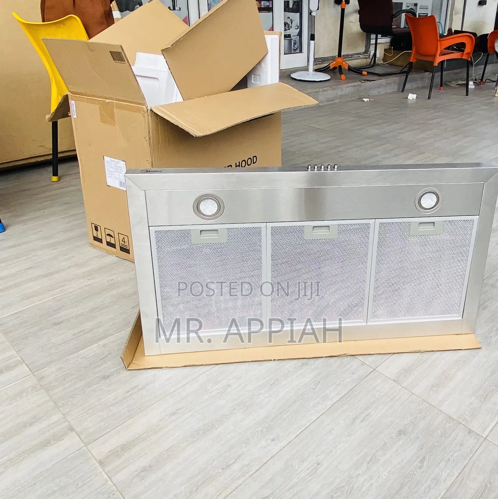 Well Design Midea 90M21 90cm Electric Rangehood(Gray).