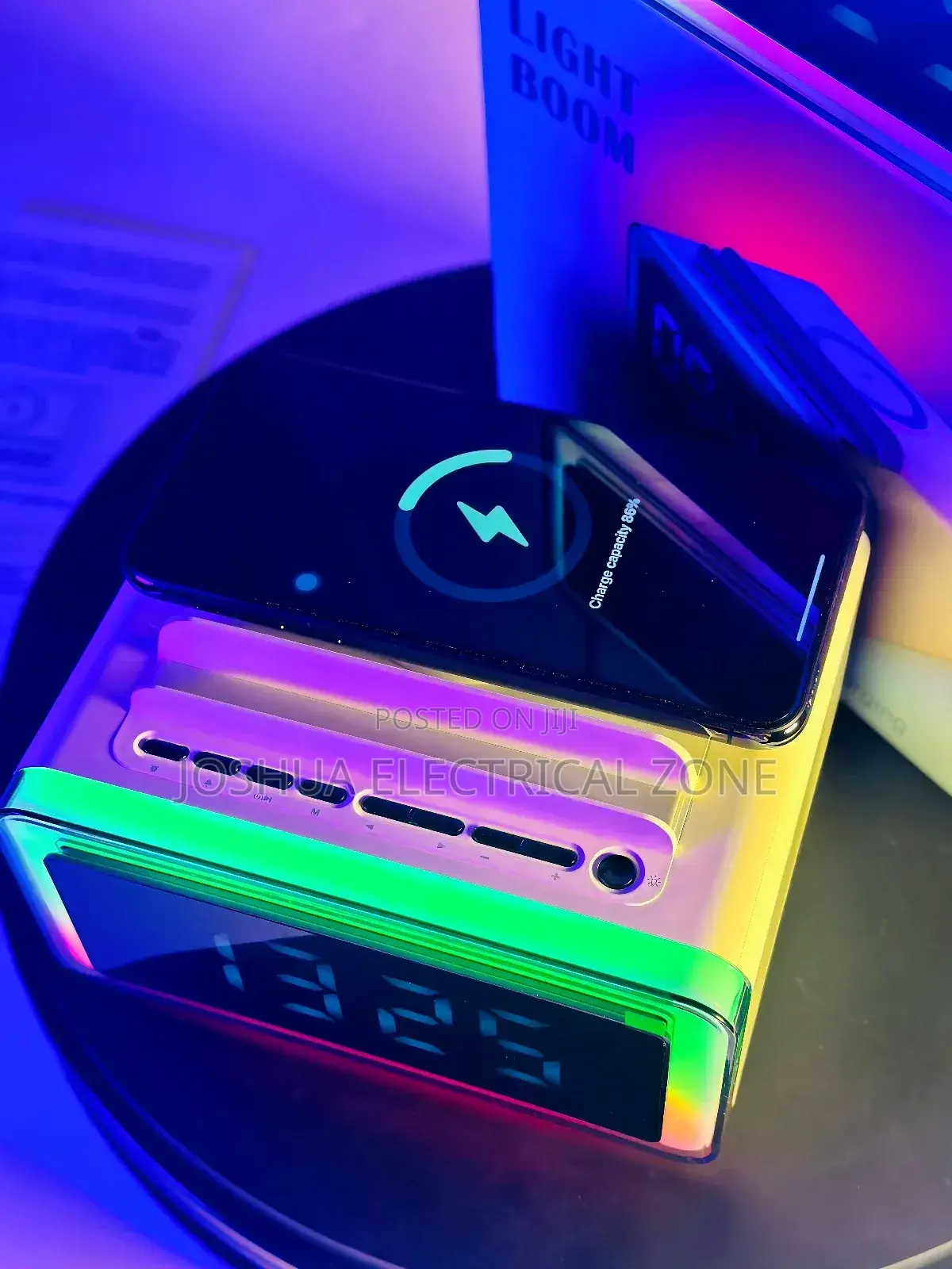 4 in-1bedside Companion With Wireless,Speaker,Light, Alarm